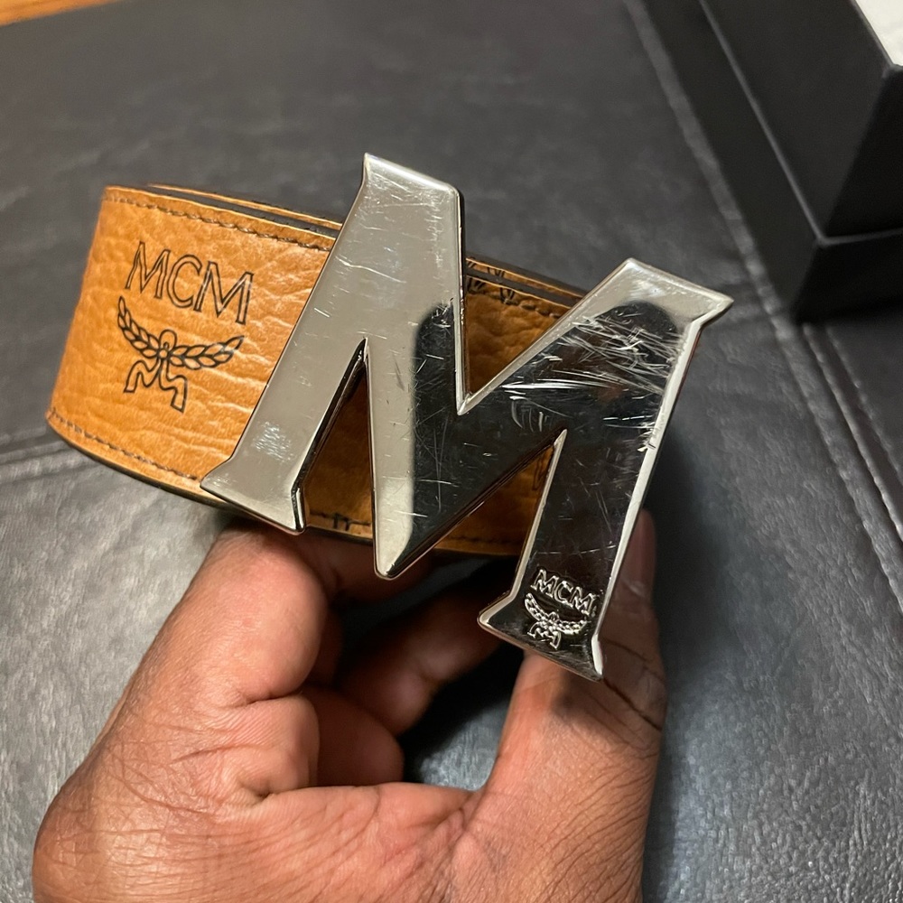Mens Mcm Reversible Monogram Belt